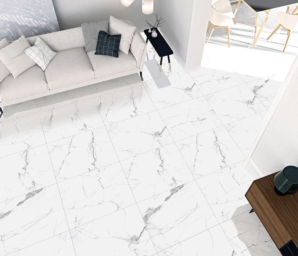 Керамогранит 60x60 Colonial White CR114 калаката белый карвинг 9мм Primavera