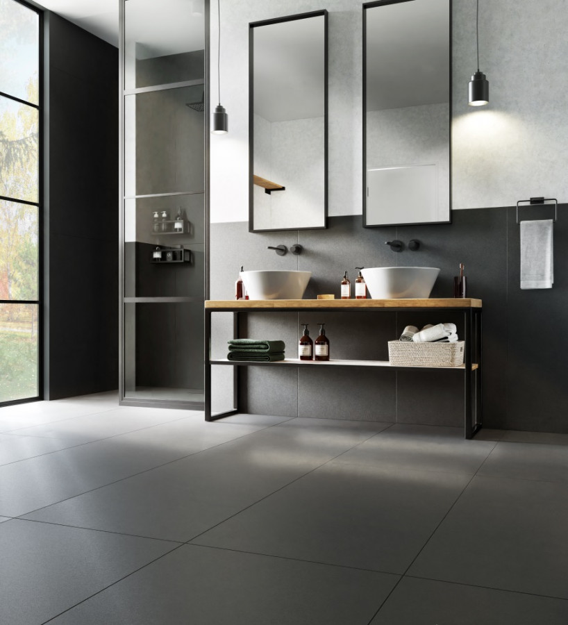 Керамогранит 120x60 Elgon NR203 бетон темно-серый матовая 9.5мм Primavera
