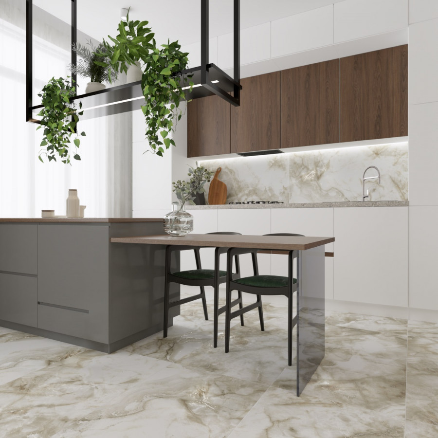 Керамогранит 120x60 Marbillo Rose CR228 оникс бежевый карвинг 9мм Primavera