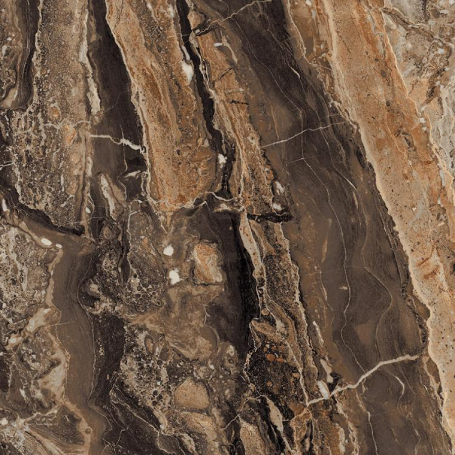 Керамогранит 60x60 Richter Brown GR104 мрамор коричневый полированная 9мм Primavera