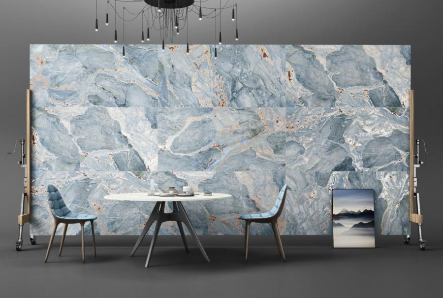 Керамогранит 120x60 Stoneart Copper CR214 камень серый карвинг 9мм Primavera
