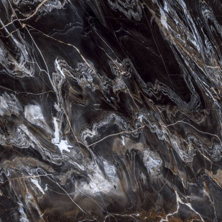 Керамогранит 120x60 Toledo Black GR201 мрамор черный полированная 9мм Primavera