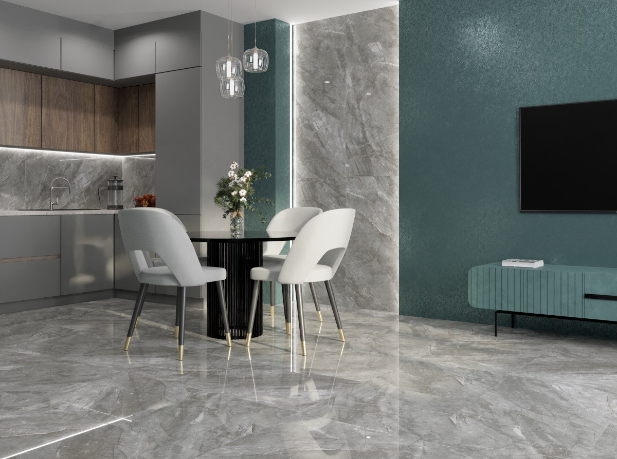 Керамогранит 60x60 Vezin Grey PR153 камень серый полированная 9мм Primavera