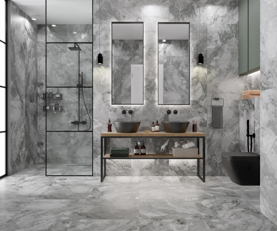 Керамогранит 60x60 Vivia Cemento CR120 камень серый карвинг 9мм Primavera