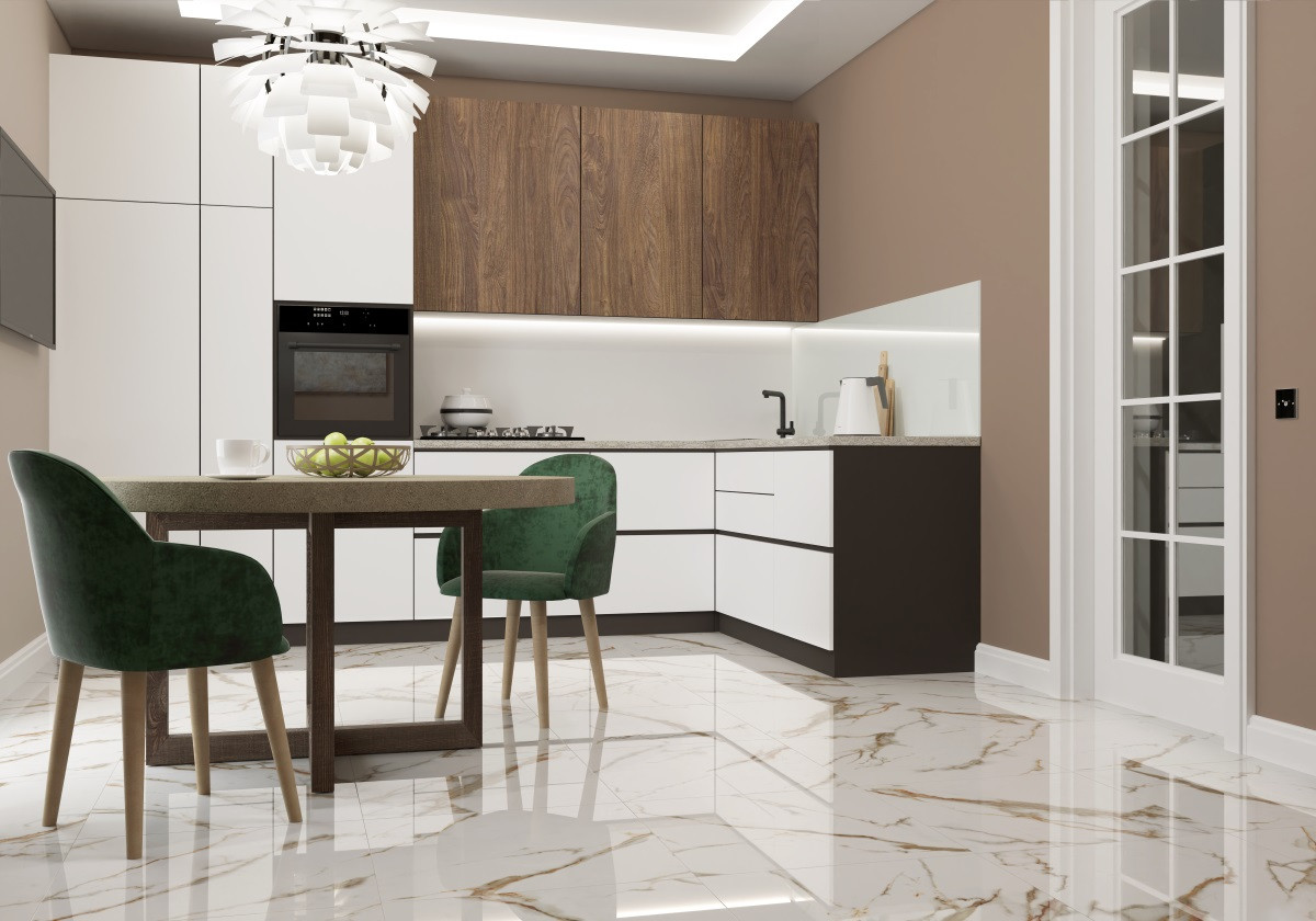 Керамогранит 60x60 Calacatta Gold R_PR1003 мрамор белый полированная 9мм Royce