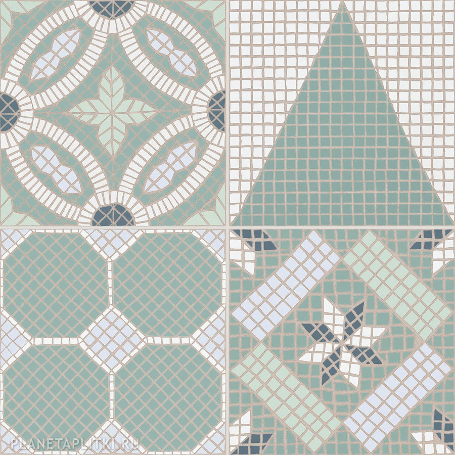 Керамогранит 33x33 7.5мм Tessela Green матовая Gayafores