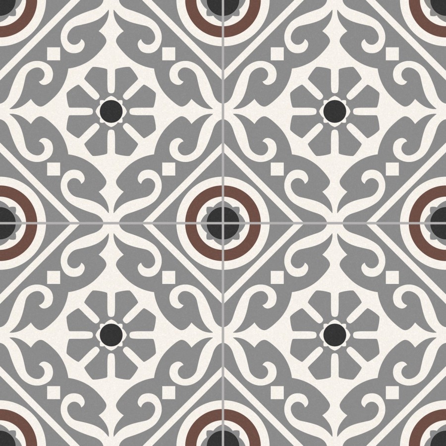 Керамогранит напольная 33x33 8мм Муза серый матовая Gayafores