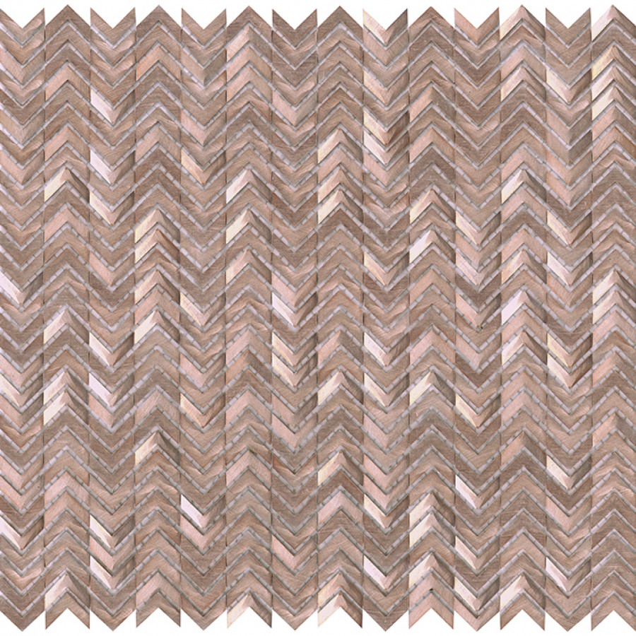 Плитка настенная 30x30 Gravity Aluminium Arrow Rose Gold глянцевый под металл розовое золото 4мм 100200499 L'antic Colonial
