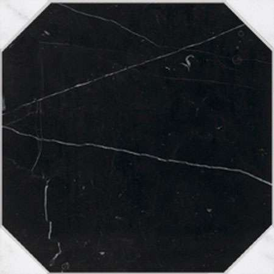 Мозаика 20x20 Victorian Oct. Marquina - Taco Marmara матовый под мрамор черный 10мм L108008731 L'antic Colonial