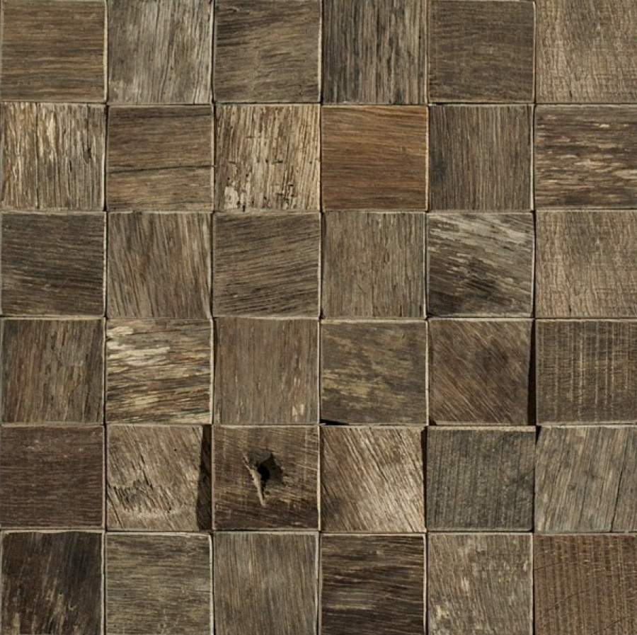 Мозаика 30x30 Wood Square Antique матовый под дерево коричневый 10мм L241710161 L'antic Colonial