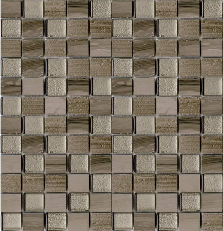 Мозаика 30x29 Time Text Silk Wood глянцевый под мрамор темная L241709471 L'antic Colonial