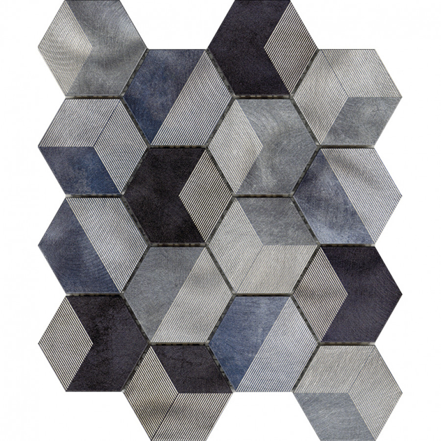 Плитка настенная 30x26 Future Sapphire глянцевый под металл синий 8мм 100290755 L'antic Colonial