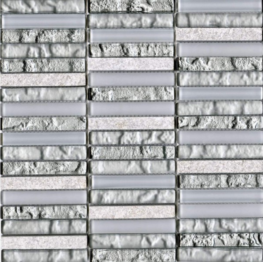 Мозаика 31x30 Tecno Linear Silver White матовый под камень белый 8мм L242521831 L'antic Colonial