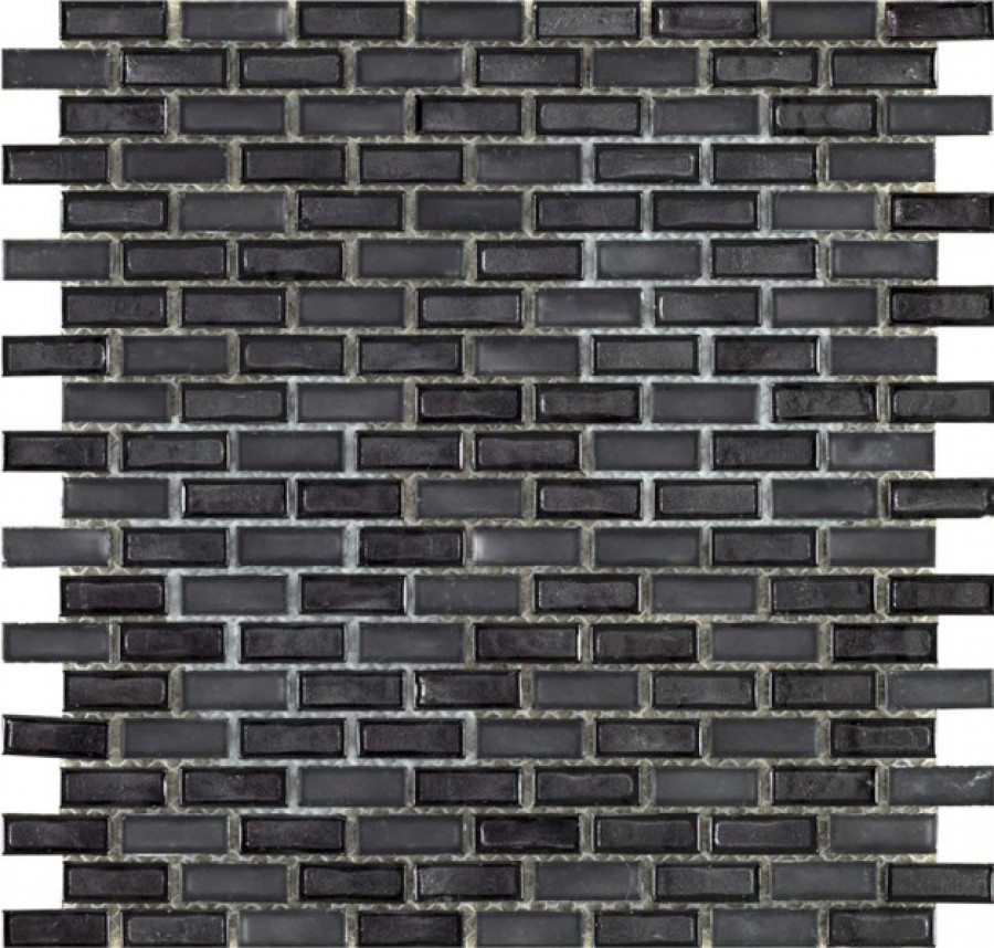 Мозаика 31x30 Flow Brick Black глянцевый под стекло темная 5мм L244006361 L'antic Colonial