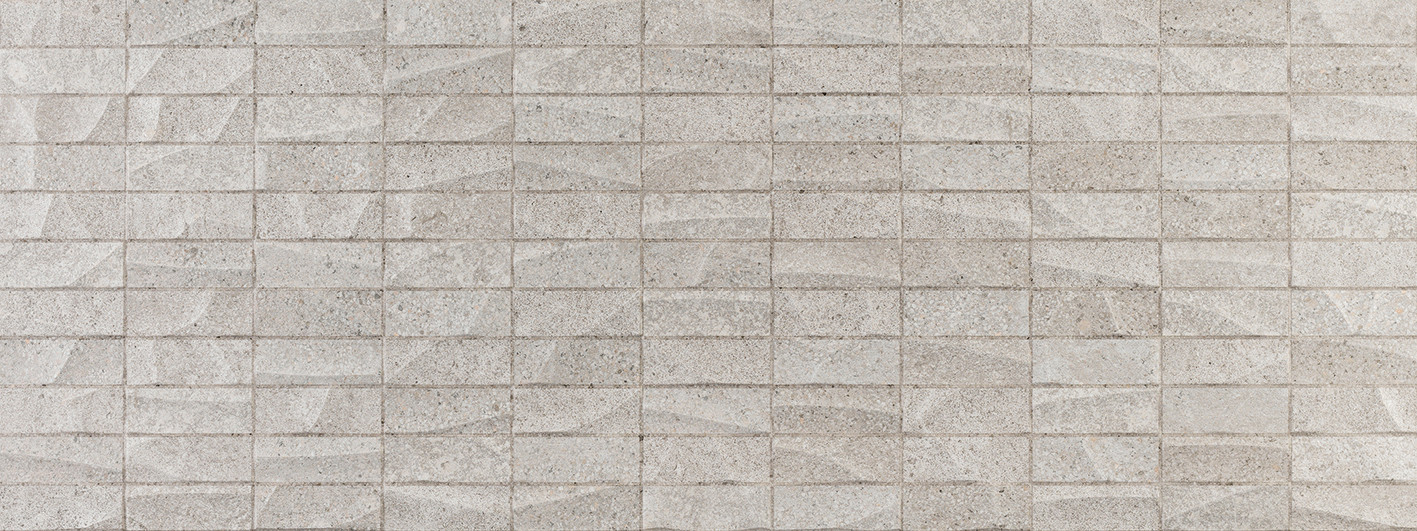 Плитка настенная 120x45 Prada Acero Mosaico матовый под камень серый 11мм 100239829 Venis