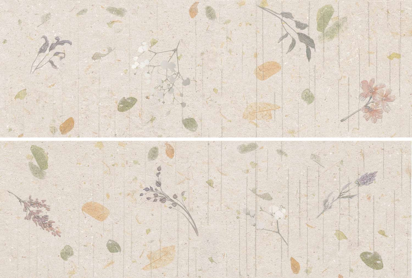 Панно 90x60 9.8мм Botanical Decor Natural Set 2 Pzs матовая Ibero