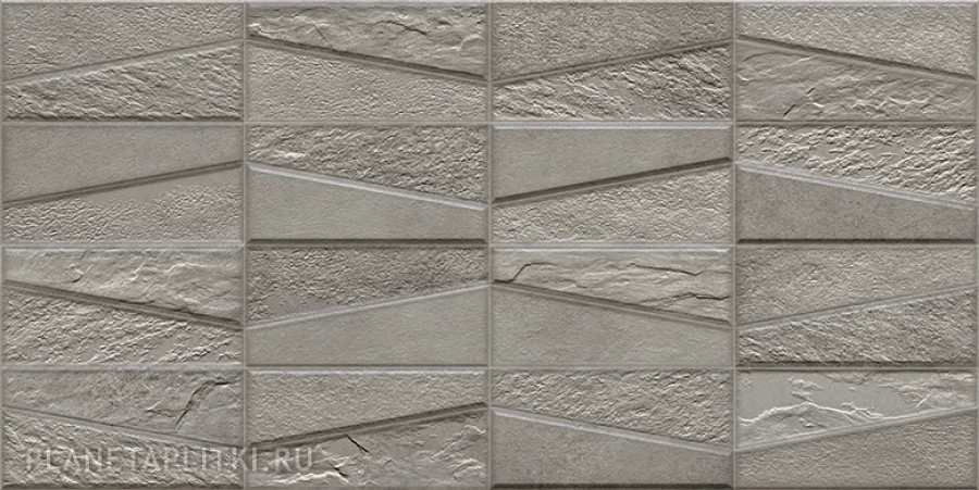 Декор 64x32 9мм Materika Tektonia Dark Grey матовая Ibero