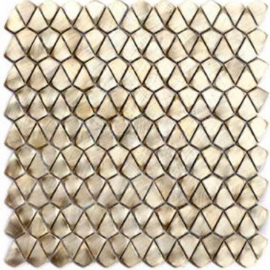 Плитка настенная 30x29 Stamping Aluminum Gold матовый под металл золото 6мм S117 Zodiac