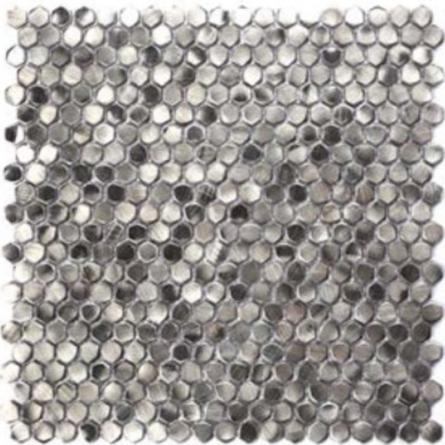 Плитка настенная 30x30 Stamping Aluminum Silver матовый под металл серебро 6мм S027 Zodiac