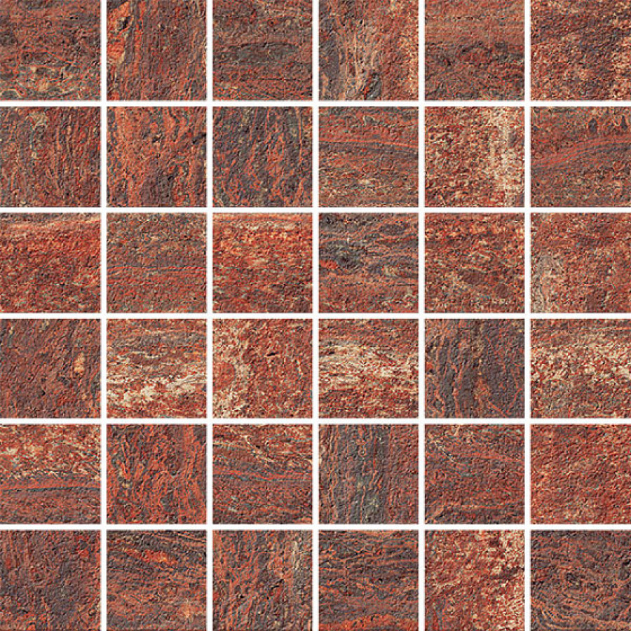 Мозаика 30x30 I Travertini Mosaico Rosso Vein Cut 9mm TR073MA Italgraniti