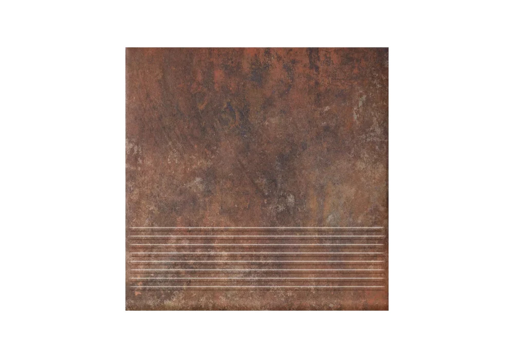 Клинкерная ступень с насечками Paradyz Arteon Rosso 300x300x8,5