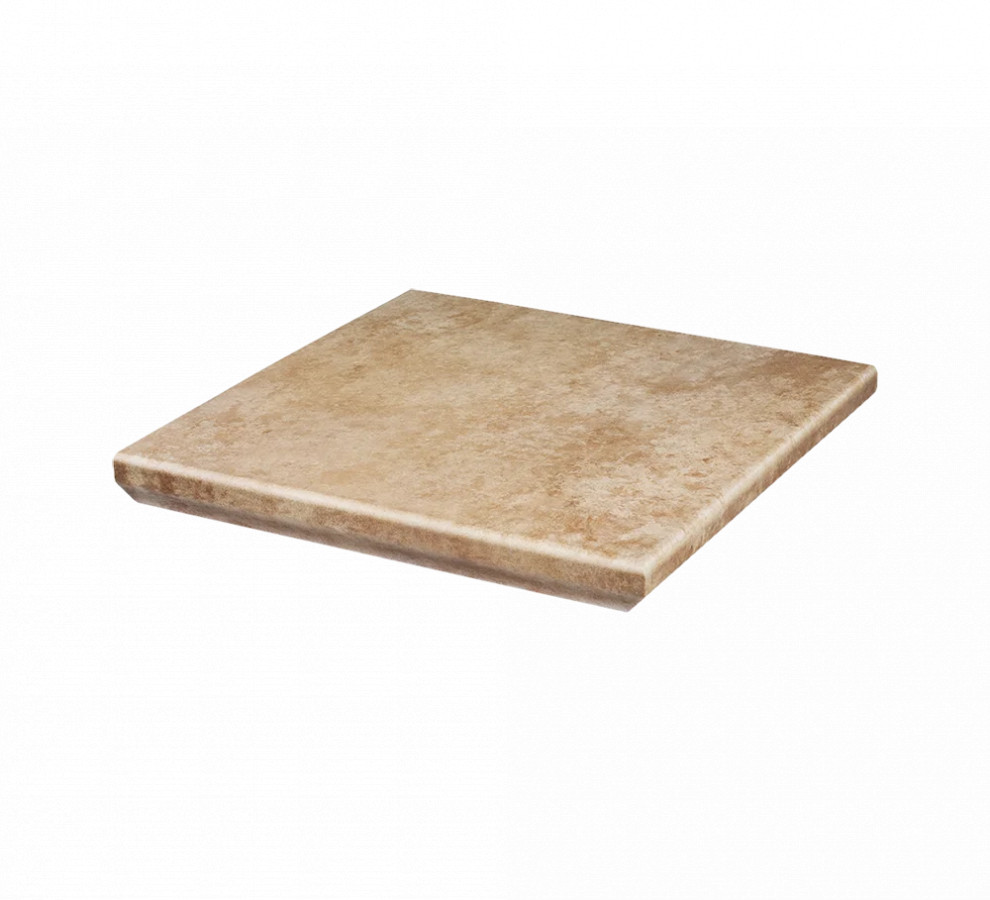 Угловая клинкерная ступень с капиносом Paradyz Ilario Beige 330x330x11