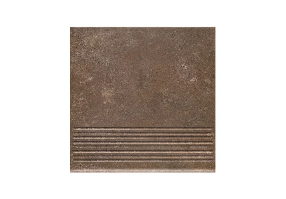 Клинкерная ступень с насечками Paradyz Ilario Brown 300x300x8,5