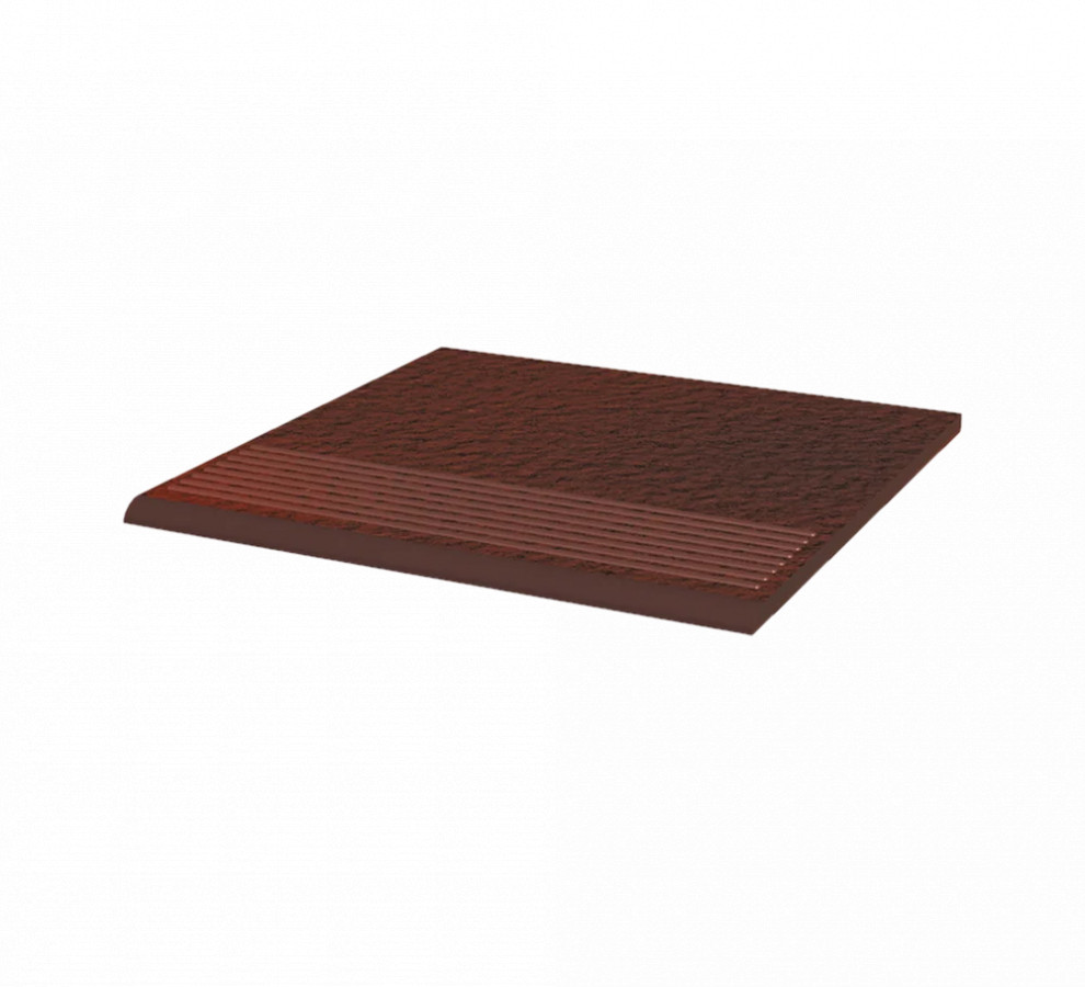 Клинкерная ступень с насечками Paradyz Cloud Brown Duro 300x300x8,5
