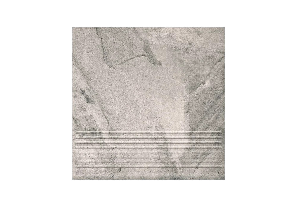 Клинкерная ступень с насечками Paradyz Mattone Pietra Grafit 300x300x8,5