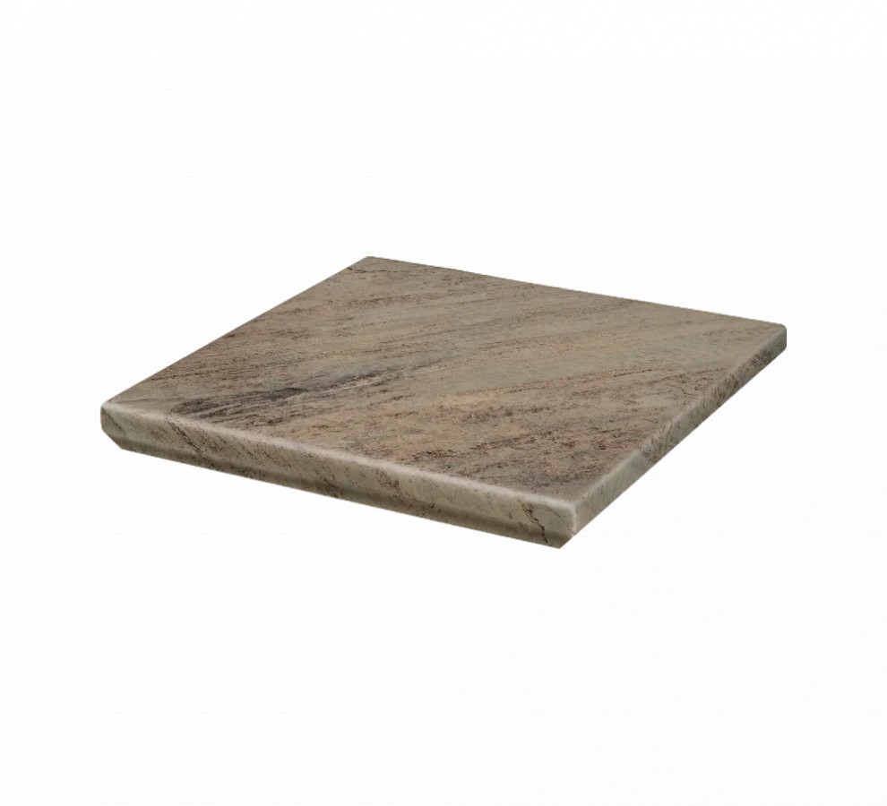 Угловая клинкерная ступень с капиносом Paradyz Mattone Pietra Ochra 330x330x11
