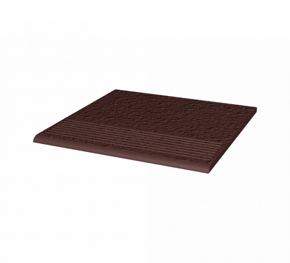 Клинкерная ступень с насечками Paradyz Natural Brown Duro 300x300x8,5