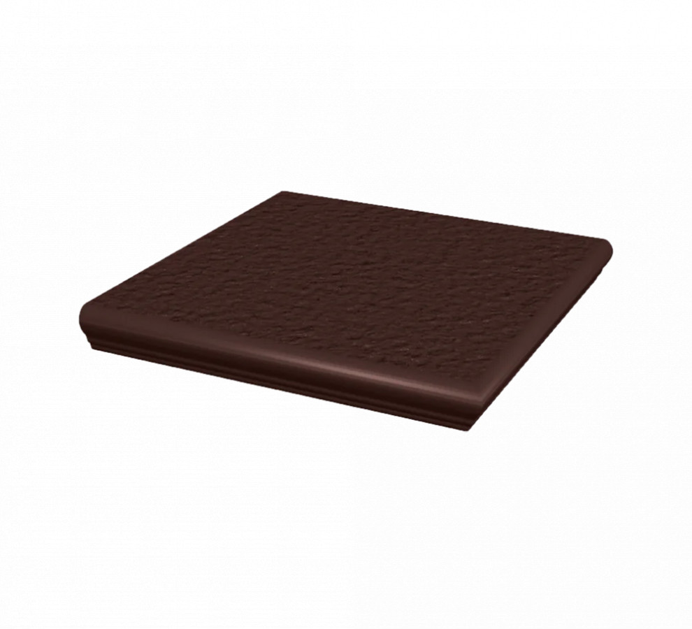 Угловая клинкерная ступень с капиносом Paradyz Natural Brown Duro 330x330x11