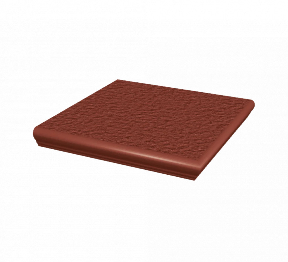 Угловая клинкерная ступень с капиносом Paradyz Natural Rosa Duro 330x330x11
