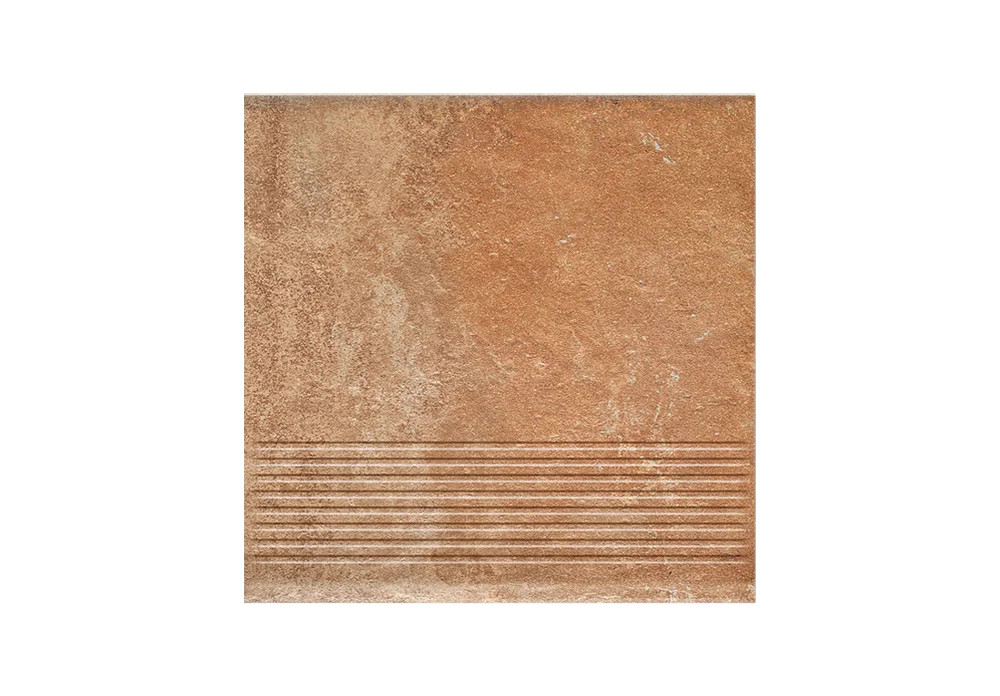Клинкерная ступень с насечками Paradyz Scandiano Rosso 300x300x8,5