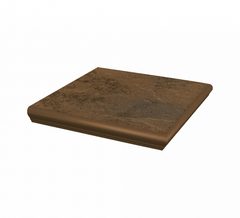 Угловая клинкерная ступень с капиносом Paradyz Semir Beige 330x330x11