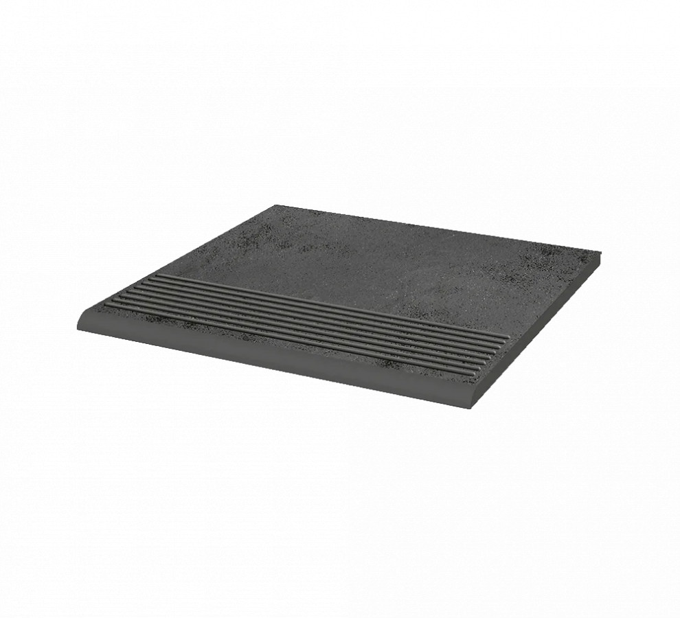 Клинкерная ступень с насечками Paradyz Semir Grafit 300x300x8,5