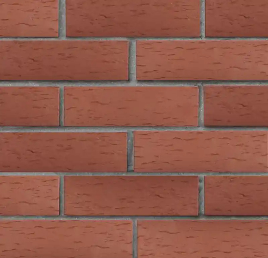 Кирпич клинкерный ЛСР тёмно-красный Эдинбург береста 250x85x65