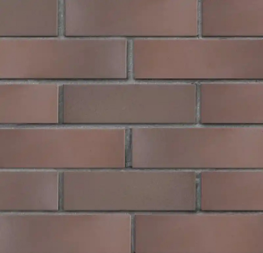 Кирпич клинкерный ЛСР тёмно-терракотовый флэш Брюгге гладкий 250x85x65