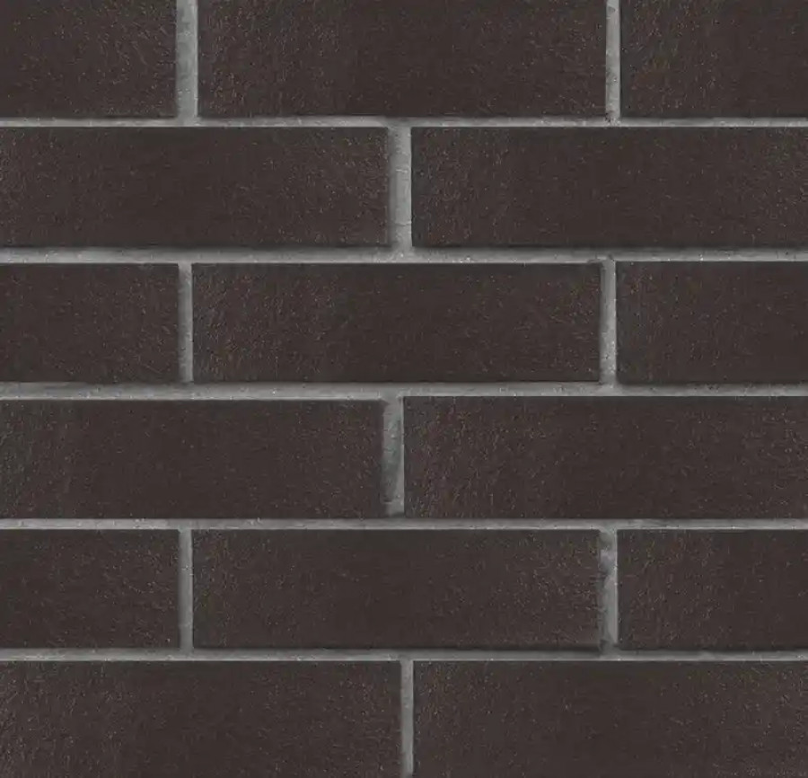 Кирпич клинкерный ЛСР чёрный глянцевый Рейкьявик гладкий 250x85x65