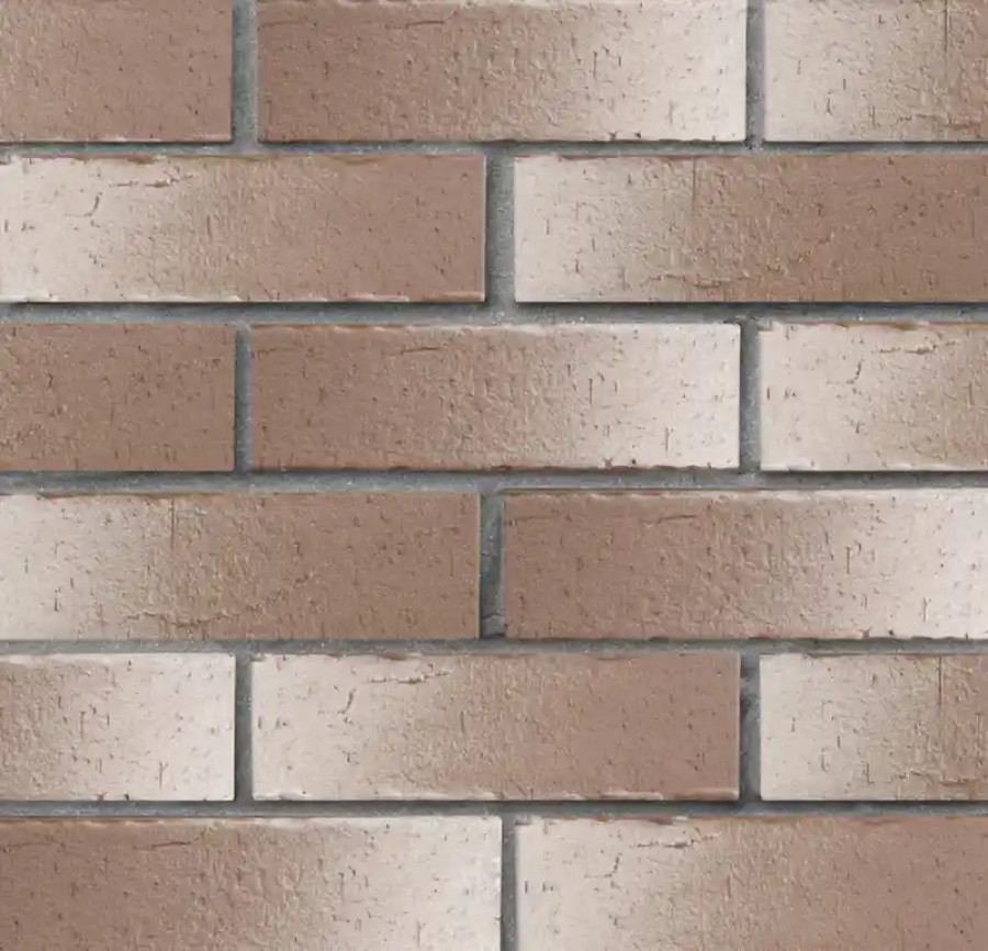 Кирпич клинкерный ЛСР коричневый с белым Нарвик винтаж 250x85x65