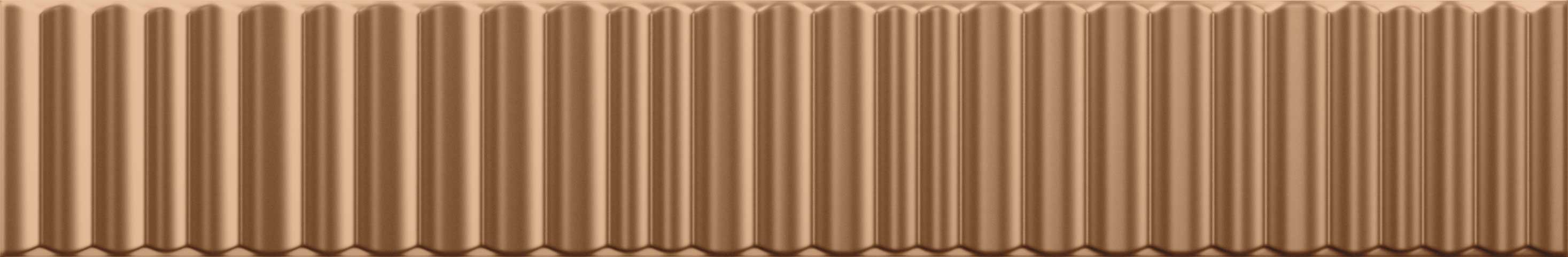 Настенная плитка рельефная 30x5 Metallica Copper металлизированная оранжевый Ceramica Vilar Albaro