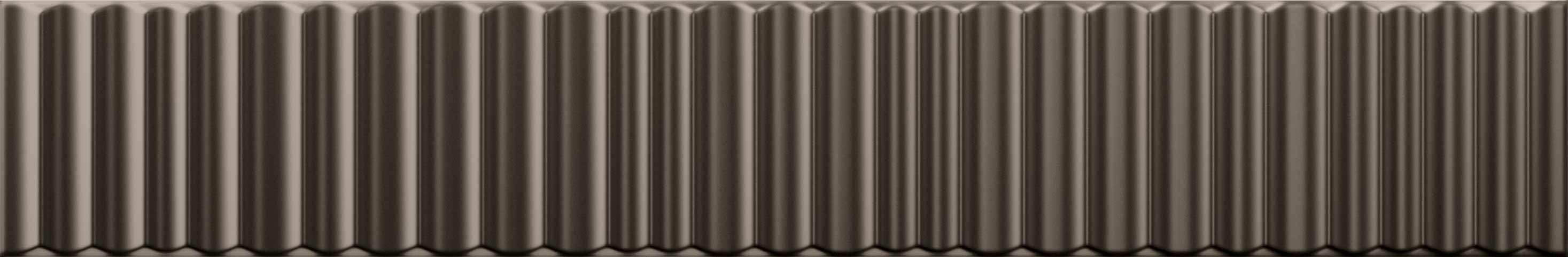 Настенная плитка рельефная 30x5 Metallica Silver металлизированная серый Ceramica Vilar Albaro