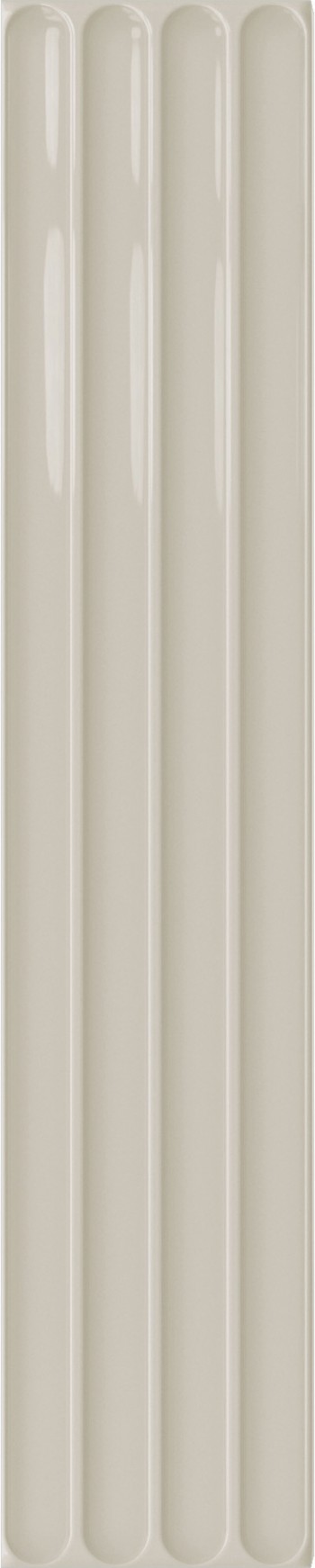 Настенная плитка рельефная 54x11 Plinto In Greige Gloss глянцевая серый Dna
