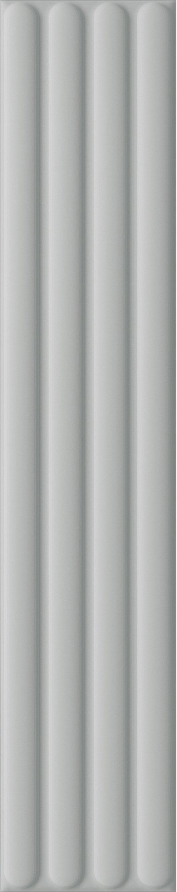 Настенная плитка рельефная 54x11 Plinto Out Grey Matt матовая серый Dna