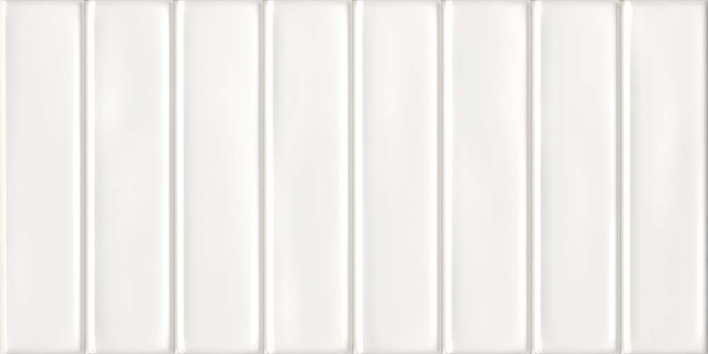 Настенная плитка рельефная 30x15 Roma Glossy White глянцевая белый El Barco