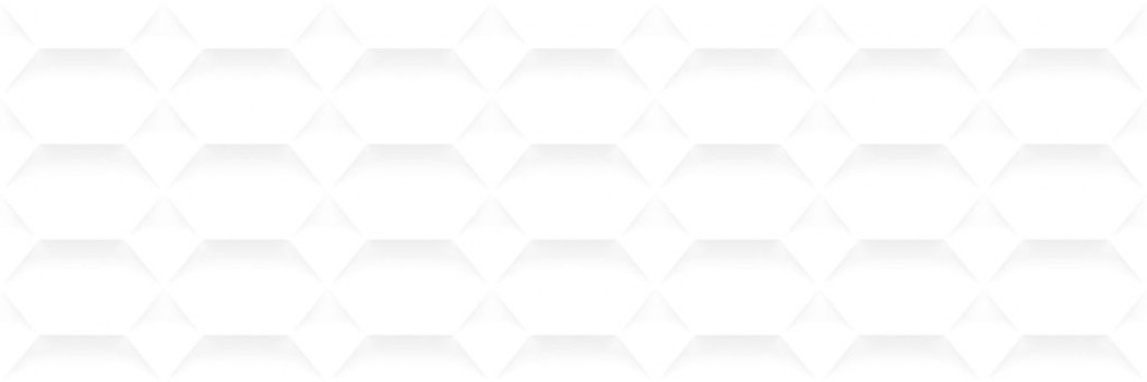 Настенная плитка рельефная 90x30 Polar White Hexa глянцевая белый Gravita