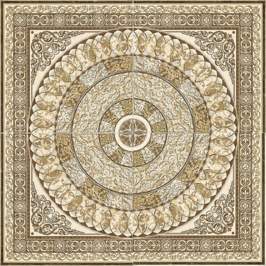 Керамический декор ABC0000028 Roseton Marble 90x90 для пола глянцевая Absolut Keramika