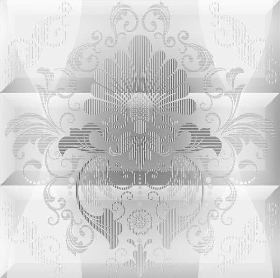 Керамический декор ABC0000153 Vintage Composicion Ornamental Blanco 45x45 для стен глянцевая Absolut Keramika