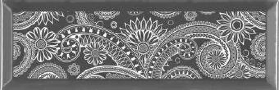 Керамический декор ABC0000117 Decor Silver 15x8 для стен глянцевая Absolut Keramika