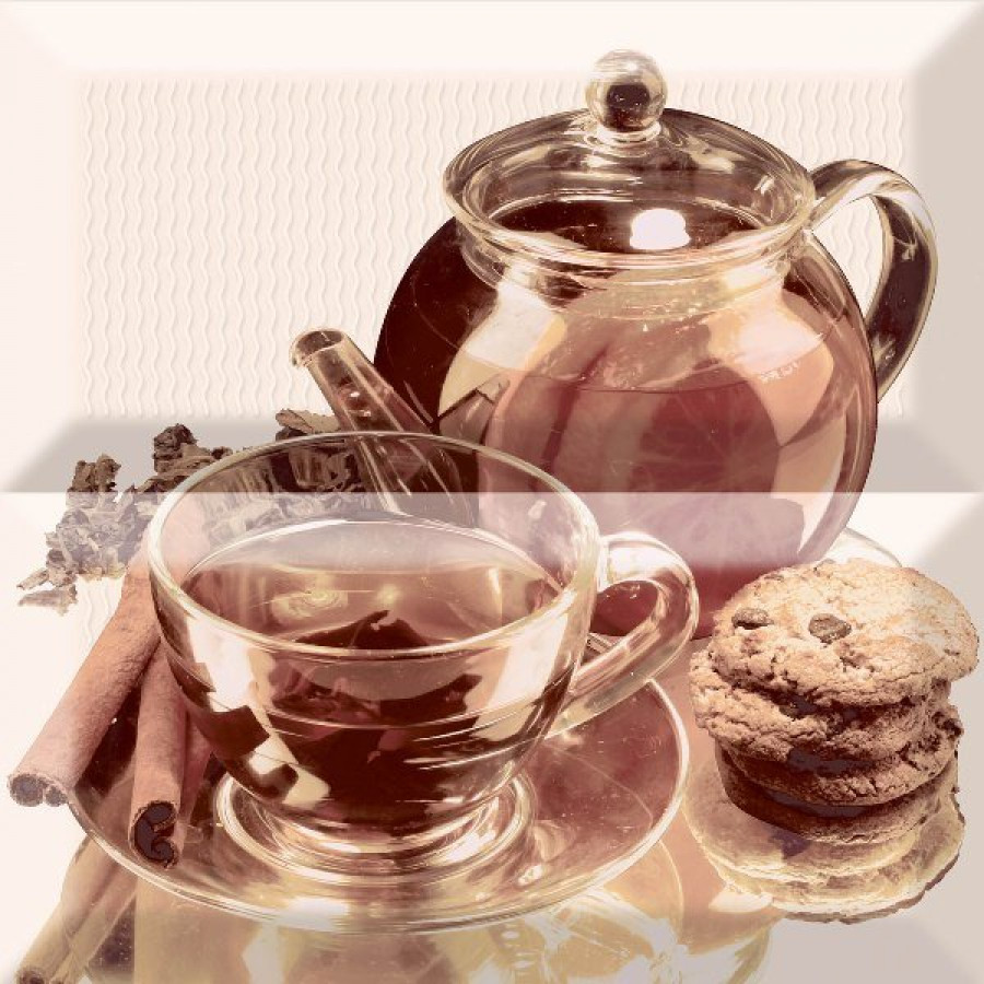 Керамический декор ABC0000068 Composicion Tea 01 20x20 для стен глянцевая Absolut Keramika